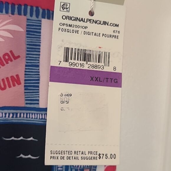 Penguin Drawstring Colorful Surfboard Print Swim Shorts Size XXL - Picture 10 of 12